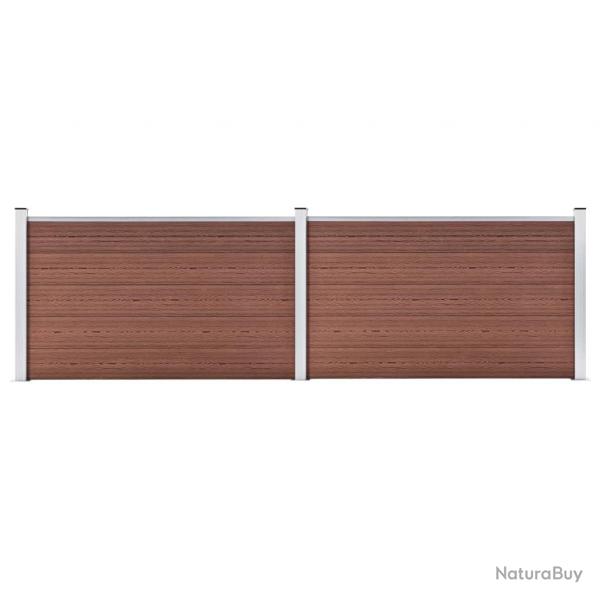 Clture de jardin WPC 353x106 cm marron