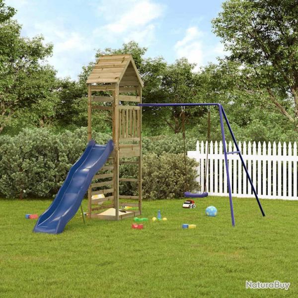 Aire de jeux d'extrieur bois de pin imprgn