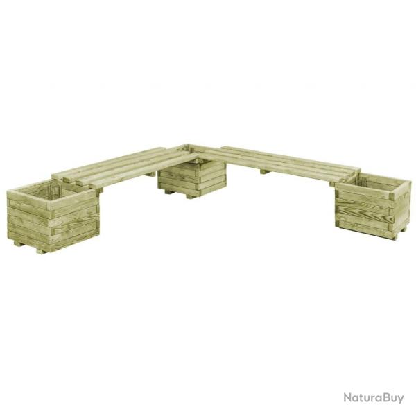 Banc de jardin  jardinires Bois de pin imprgn