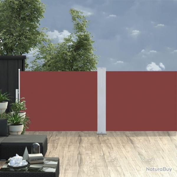 Auvent latral rtractable Marron 120 x 1000 cm