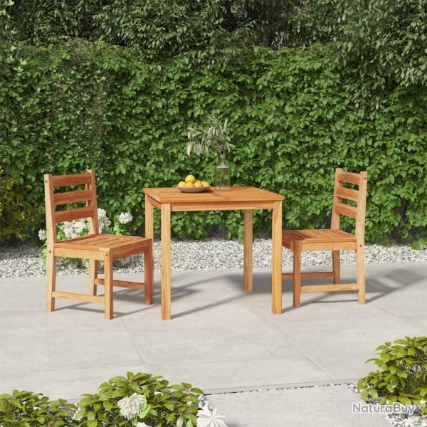 Ensemble  manger de jardin 3 pcs Bois de teck massif