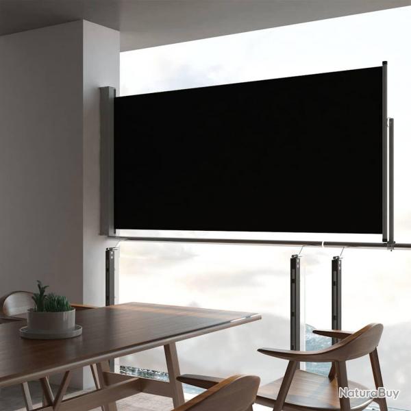Auvent latral rtractable de patio 120 x 300 cm Noir