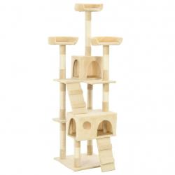 Arbre à chat avec griffoirs en sisal 170 cm Beige