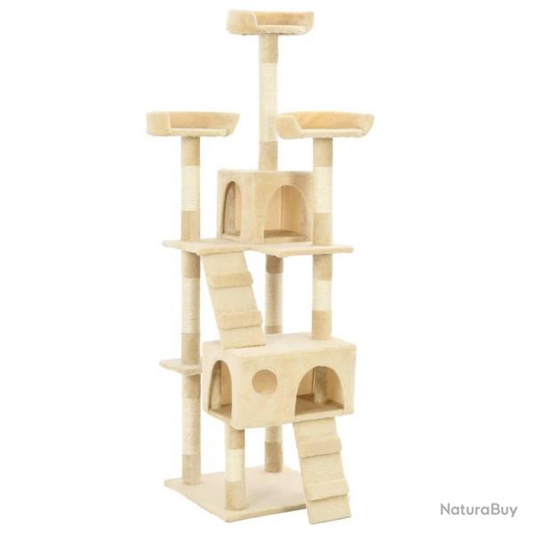 Arbre  chat avec griffoirs en sisal 170 cm Beige