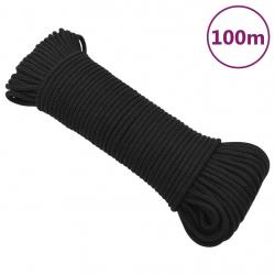 Corde de bateau Noir complet 3 mm 100 m Polypropylène
