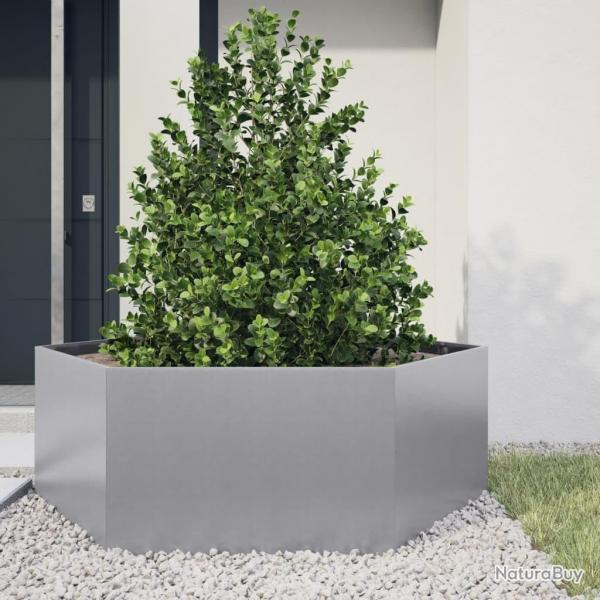Jardinire hexagone 138x120x45 cm acier galvanis