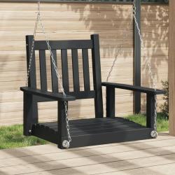 Chaise balançoire de jardin chaînes en métal bois massif sapin