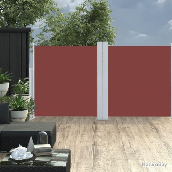 Auvent latral rtractable Marron 120 x 600 cm