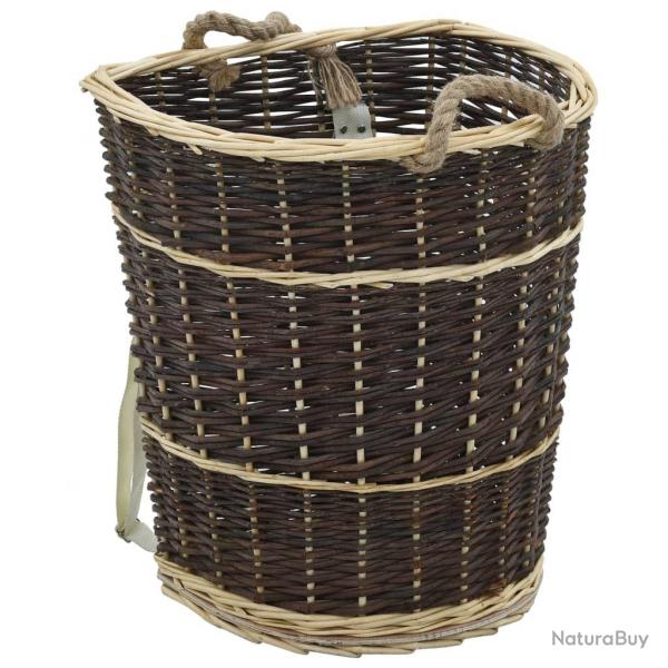 Sac  dos bois de chauffage sangles de transport 44,5x37x50 cm