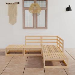 Salon de jardin 5 pcs Bois de pin massif