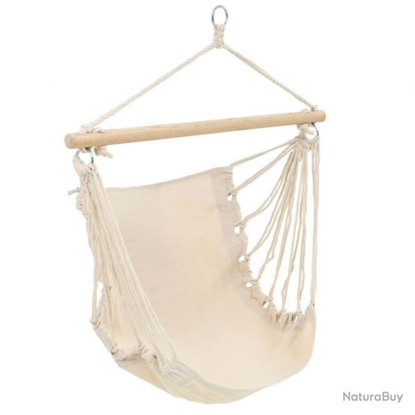 Hamac couleur crme 185 x 125 cm