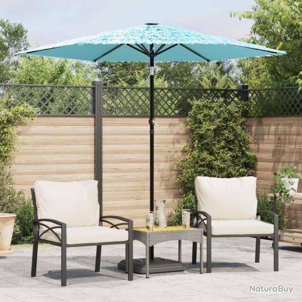 Parasol de jardin avec mt en acier bleu 223x223x213 cm