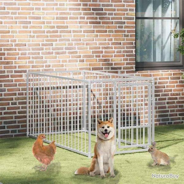 Chenil d'extrieur pour chiens 100 x 200 x 100 cm