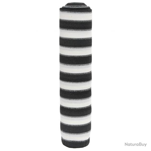 Filet brise-vue anthracite et blanc 1x10 m PEHD 195 g/m