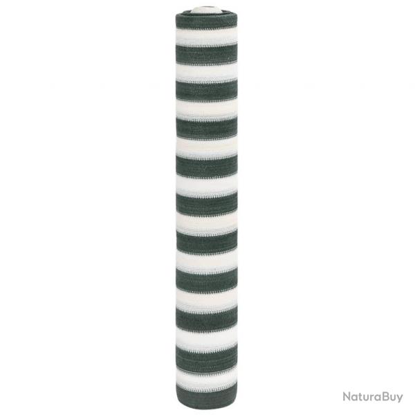 Filet brise-vue vert et blanc 2x25 m PEHD 75 g/m