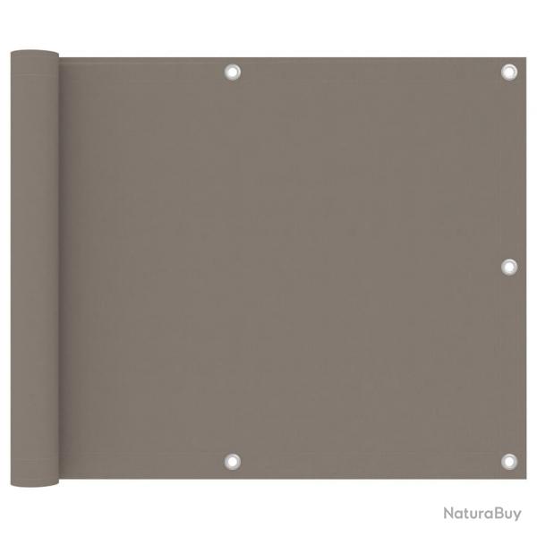 Écran de balcon Taupe 75x400 cm Tissu Oxford