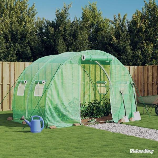 Serre avec cadre en acier vert 6 m 3x2x2 m