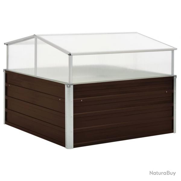 Serre Marron 100 x 100 x 85 cm Acier galvanis