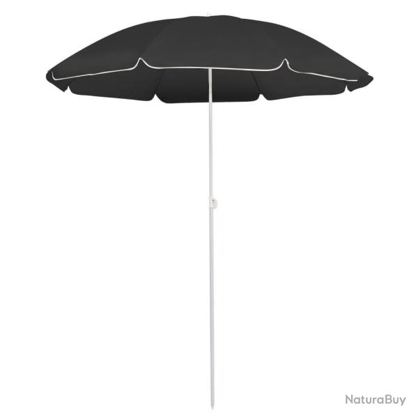 Parasol de jardin avec mt en acier anthracite 180 cm