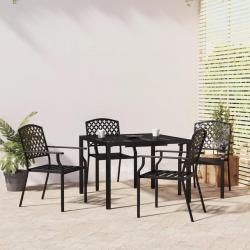 Ensemble à manger de jardin 5 pcs anthracite acier