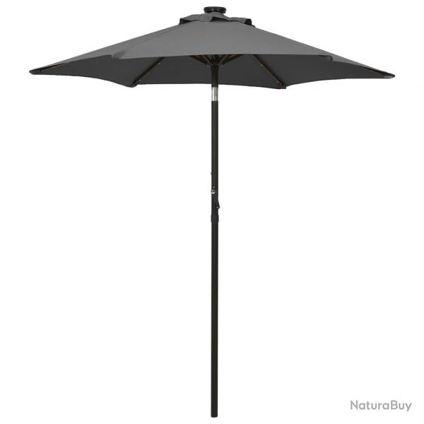 Parasol de jardin avec lumires LED anthracite aluminium