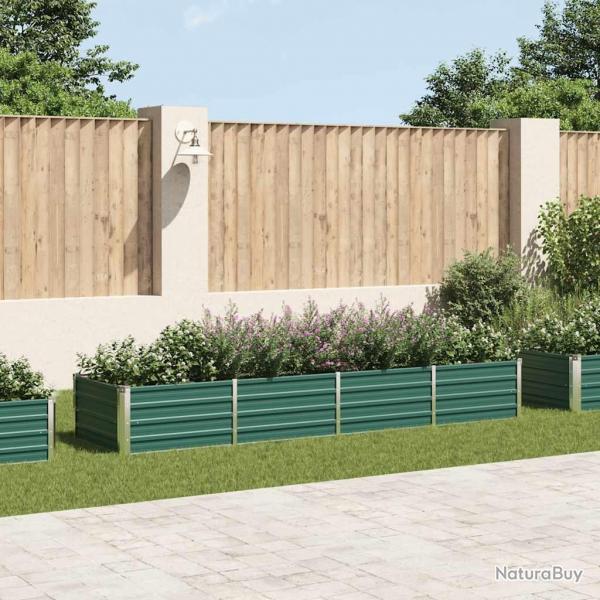 Lit surlev de jardin Acier galvanis 320x80x45 cm Vert