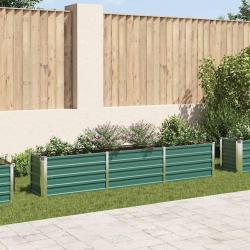 Lit surélevé de jardin Acier galvanisé 240x40x45 cm Vert
