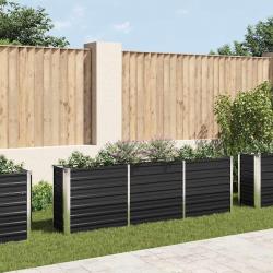 Lit surélevé de jardin Acier galvanisé 240x40x77 cm Anthracite