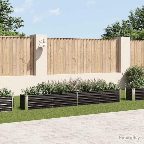 Lit surlev de jardin Acier galvanis 320x40x45 cm Anthracite