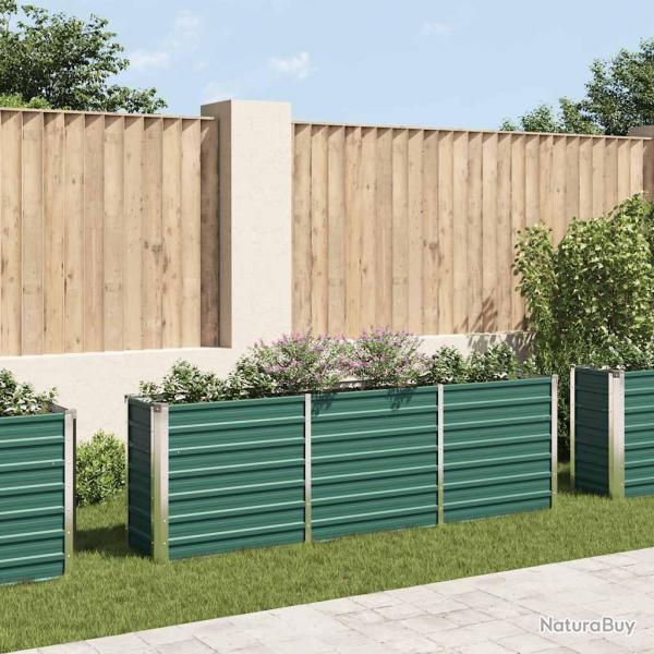 Lit surlev de jardin Acier galvanis 240x40x77 cm Vert