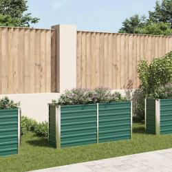 Lit surélevé de jardin Acier galvanisé 160x40x77 cm Vert