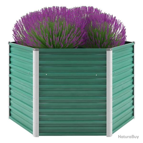 Lit surlev de jardin Acier galvanis 129x129x77 cm Vert