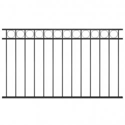 Panneau de clôture Acier 1,7x0,8 m Noir