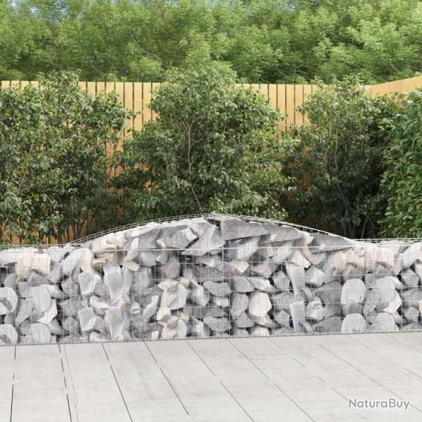 Paniers  gabions arqus 2 pcs 400x50x60/80 cm Fer galvanis