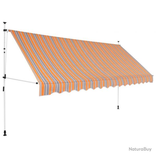 Auvent rtractable manuel 400 cm Rayures jaunes et bleues