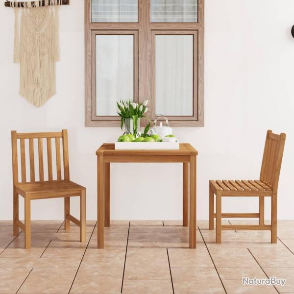 Ensemble  manger de jardin 3 pcs Bois de teck solide