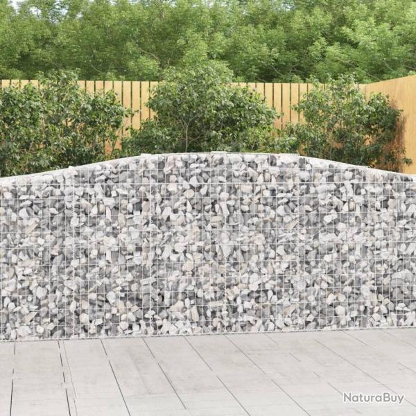 Panier de gabions arqu 400x50x100/120 cm Fer galvanis