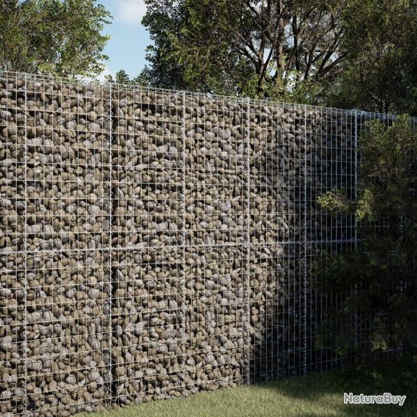 Panier gabion avec couvercle 100x50x200 cm fer galvanis