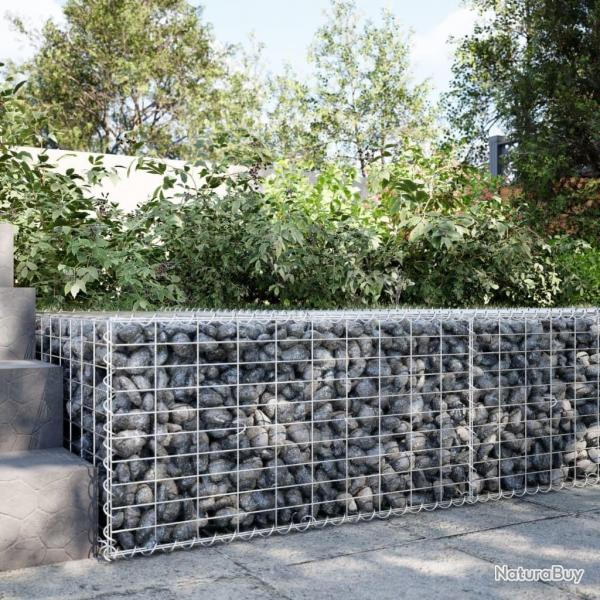 Panier gabion avec couvercle 100x100x50 cm fer galvanis