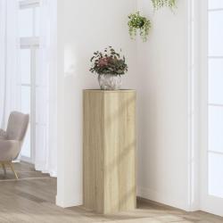 Support pour plantes chêne sonoma 33x33x100cm bois d'ingénierie