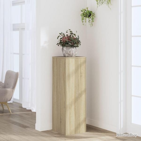 Support pour plantes chne sonoma 33x33x100cm bois d'ingnierie