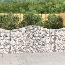Panier de gabions arqué 200x30x100/120 cm Fer galvanisé
