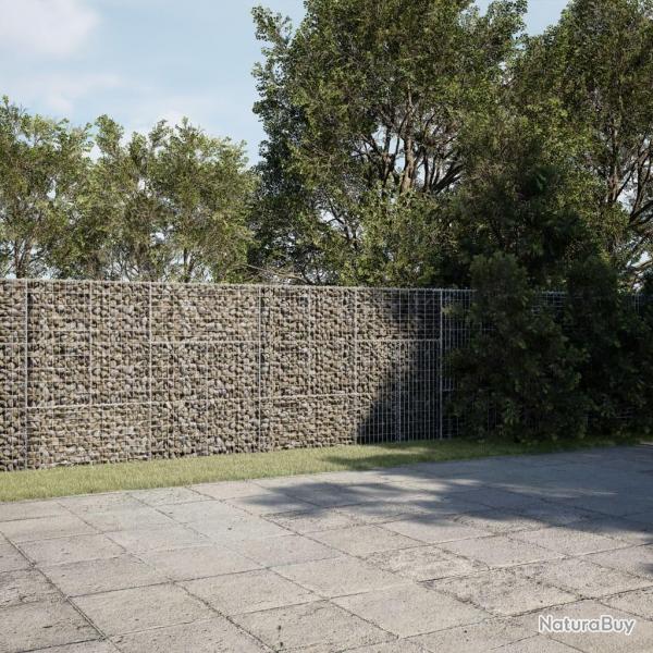 Panier gabion avec couvercle 800x50x150 cm fer galvanis