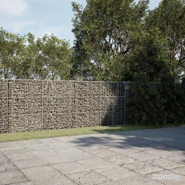 Panier gabion avec couvercle 600x50x150 cm fer galvanis