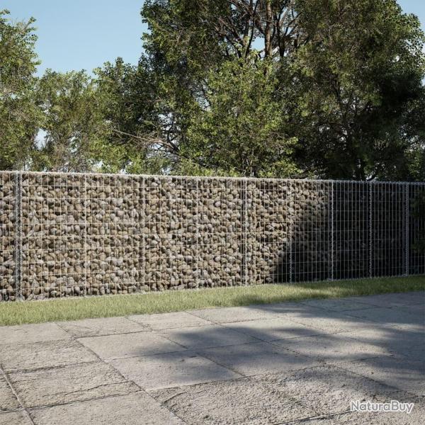 Panier gabion avec couvercle 600x100x100 cm fer galvanis