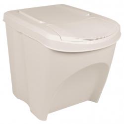Poubelles à ordures empilables 3 pcs Blanc 75 L Polypropylène