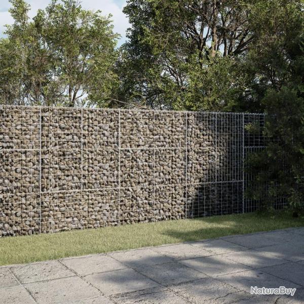 Panier gabion avec couvercle 300x100x150 cm fer galvanis