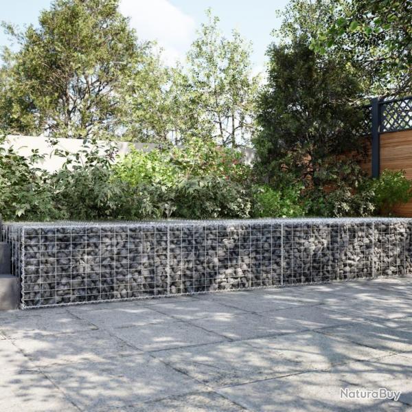 Panier gabion avec couvercle 300x100x50 cm fer galvanis