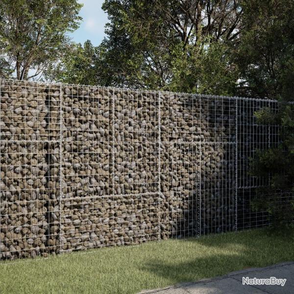 Panier gabion avec couvercle 200x50x150 cm fer galvanis