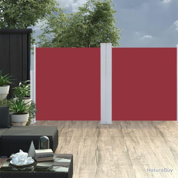 Auvent latral rtractable Rouge 120 x 600 cm
